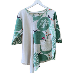 Handmade Upcycled Japanese Art To Wear Bohemian Patchwork Lagenlook Top OS